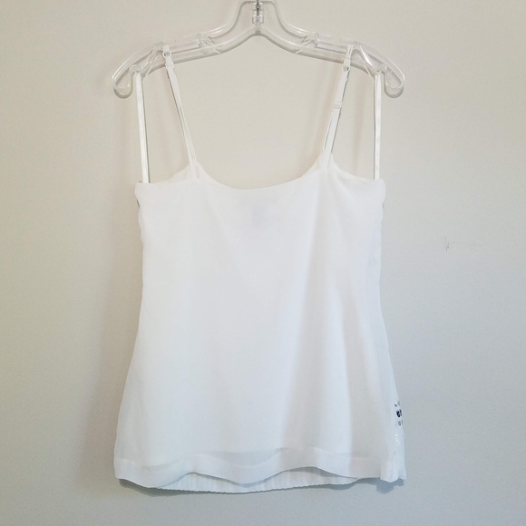 WHBM White Tank with Sequined Front - Picture 5 of 6